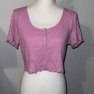 Women’s large crop top pink